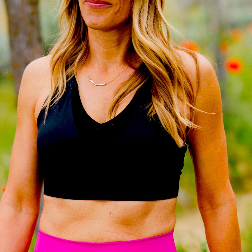 Zyia Black Adjustable Mesh Bra NWT